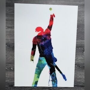 Large Bruce Springsteen watercolor acrylic print